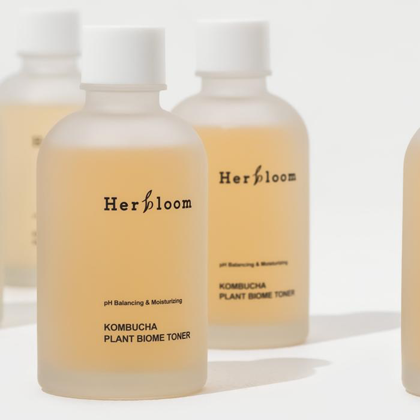 Herbloom Kombucha Skincare Set - Toner, Serum & Cream flaskor